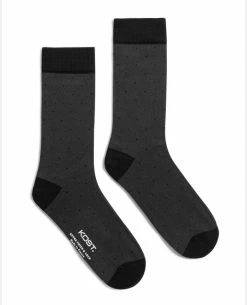 KOST Chaussettes Made In France Coton Bio Gris Et Noir Homme -kost paris shop POLKADOTS 6H 02 d480