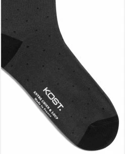 KOST Chaussettes Made In France Coton Bio Gris Et Noir Homme -kost paris shop POLKADOTS 6H 03 6bc3
