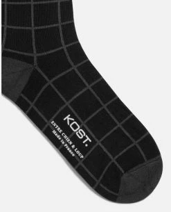 KOST Chaussettes Made In France Coton Bio Gris Et Noir Homme -kost paris shop TILES 6H 08 48f3