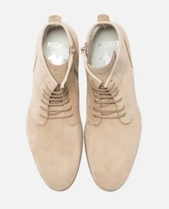 KOST Bottines à Lacets Croûte Velours Beige Homme -kost paris shop UNKIND5 94 09 d3e2