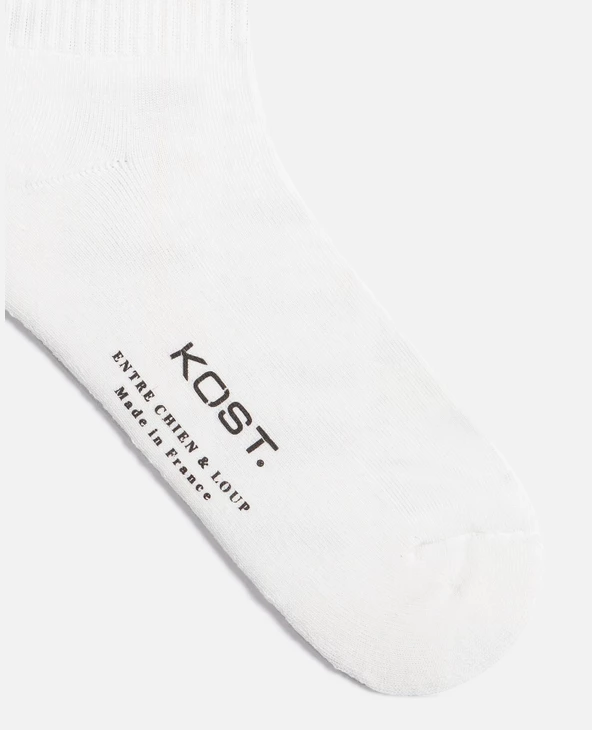 KOST Chaussettes Made In France Coton Bio Écru Et Rouge 7 KOST Chaussettes Made In France Coton Bio Écru Et Rouge – Image 5