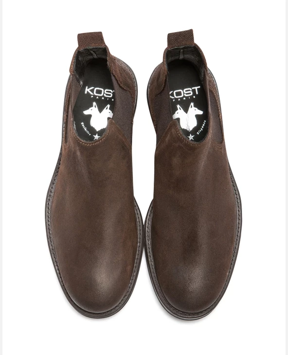 KOST Chelsea Boots Croûte Velours Châtaigne Homme 5 KOST Chelsea Boots Croûte Velours Châtaigne Homme – Image 3