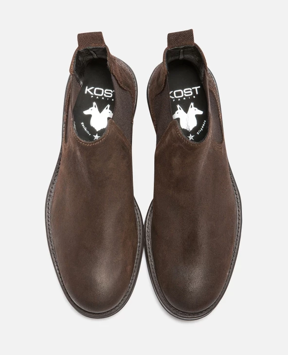 KOST Chelsea Boots Croûte Velours Châtaigne Homme 10 KOST Chelsea Boots Croûte Velours Châtaigne Homme – Image 8