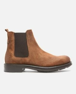 KOST Chelsea Boots Croûte Velours Marron Homme -kost paris shop WALTER59 47 07 c13e