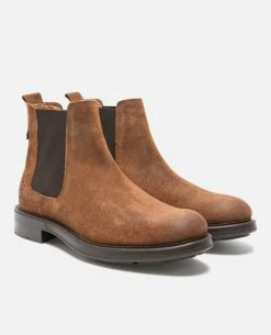 KOST Chelsea Boots Croûte Velours Marron Homme -kost paris shop WALTER59 47 08 1ed3