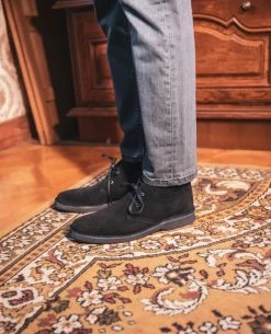 KOST Desert Boots Croûte Velours Noir Homme -kost paris shop WISEM 02 13 143b